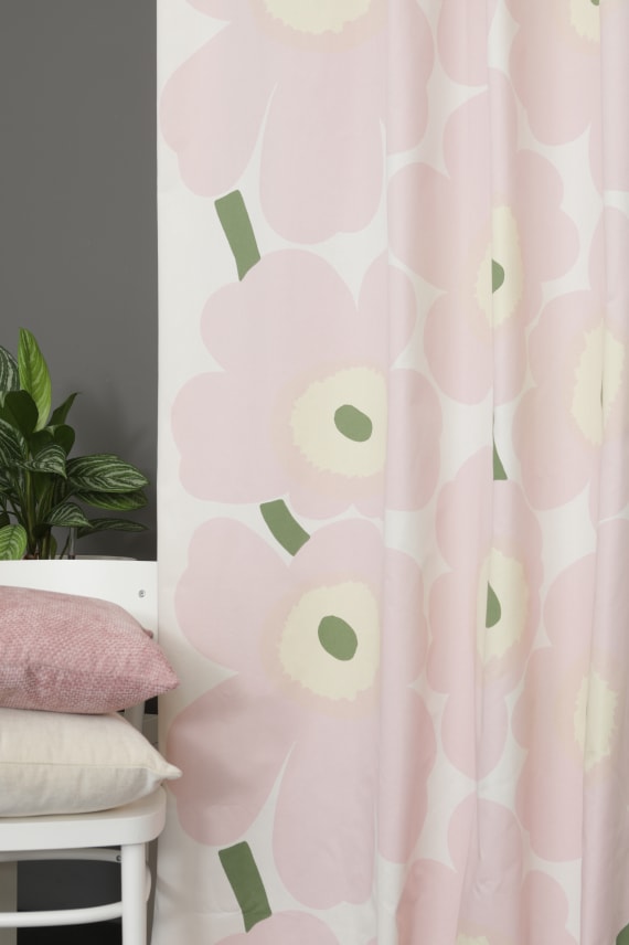 UNIKKO -puuvillasatiini vaaleanpunainen